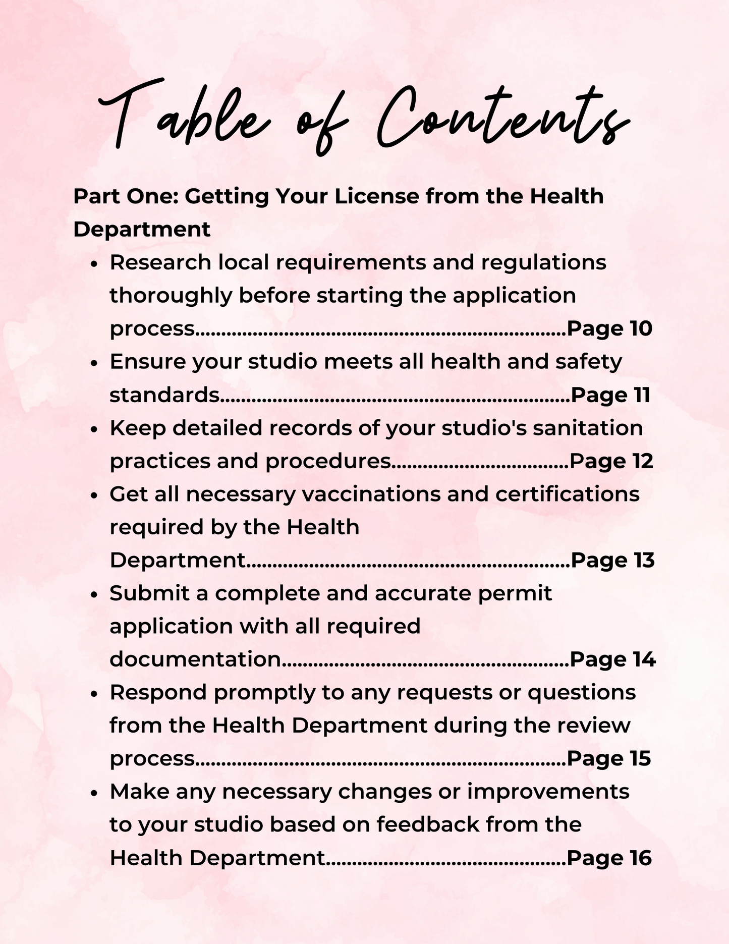 PMU Studio Sanitation Guide