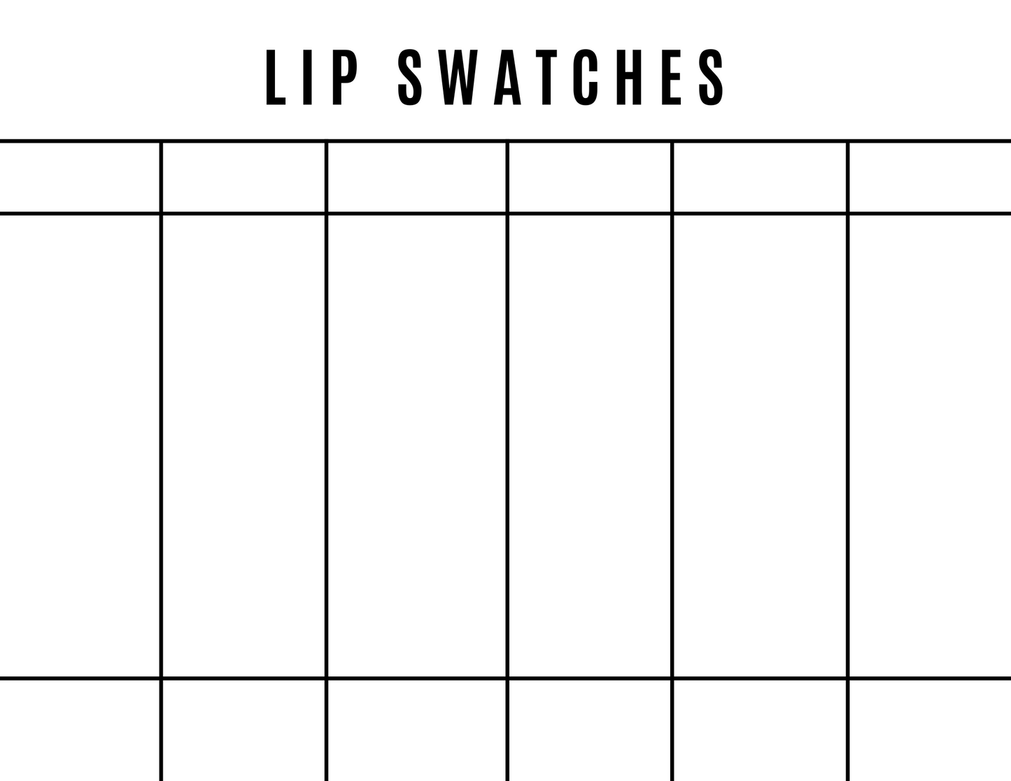 Horizontal Pigment Swatch Sheets