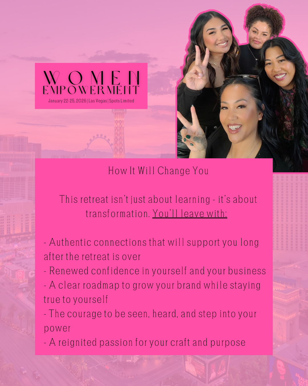Early Access - 2026 Women Empowerment PMU Retreat