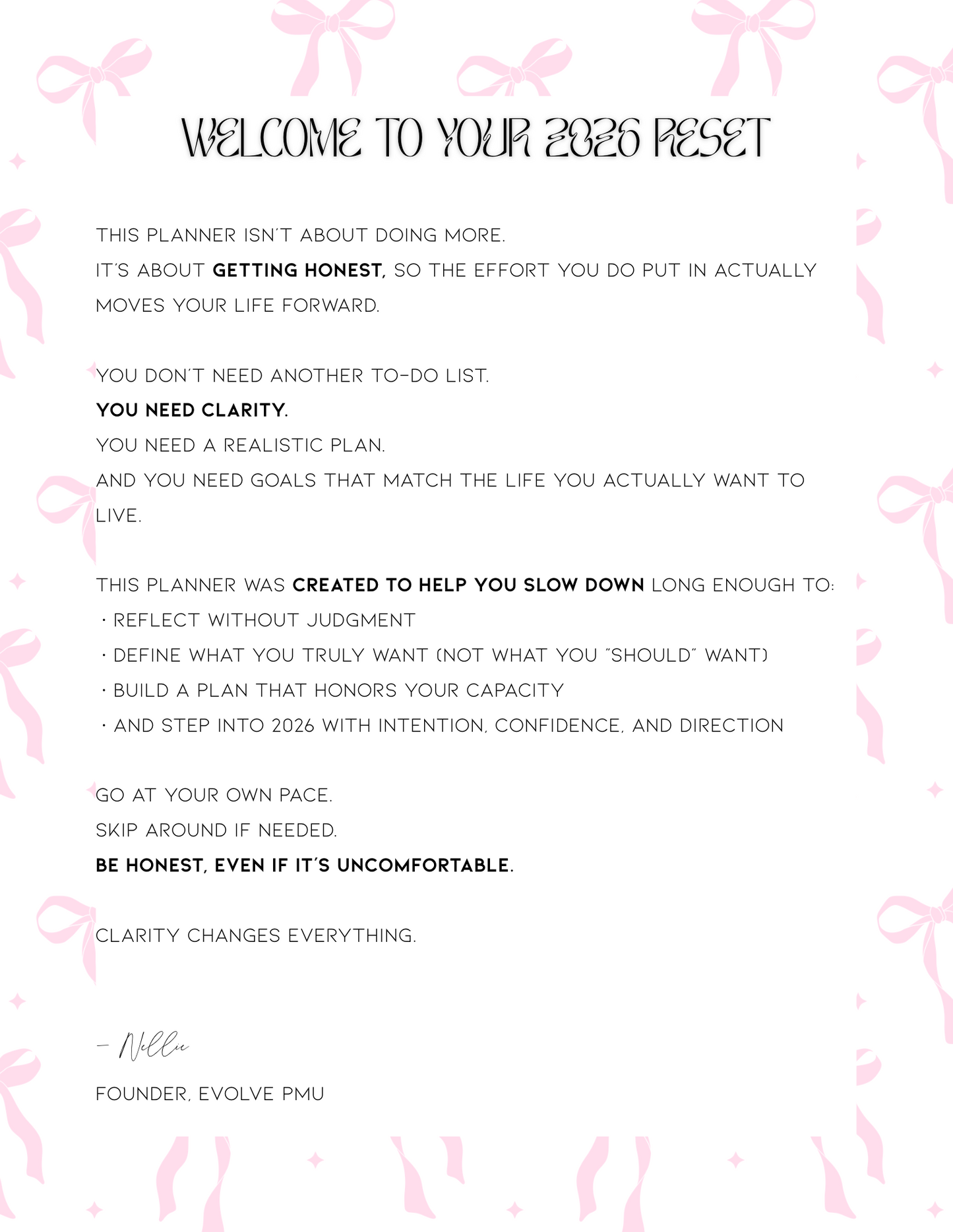 2026 Clarity & Game Plan Planner