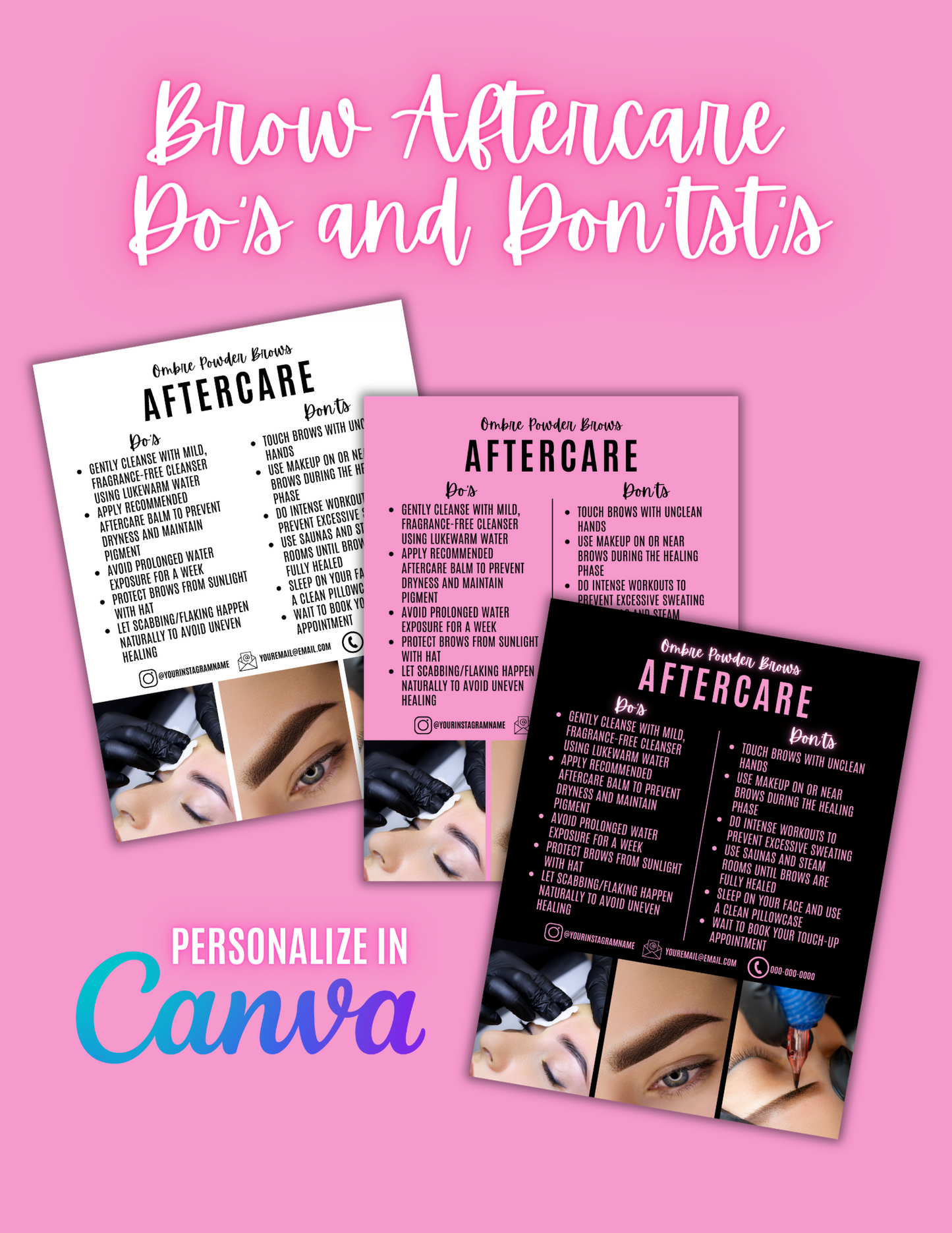 Brow Aftercare Do's and Don'ts